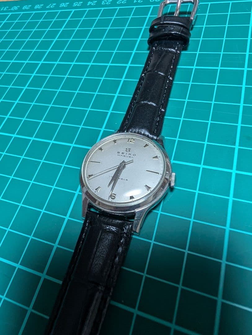 SEIKO MARVEL 17石 13047 Sマーク オールシルバー 美品 送料