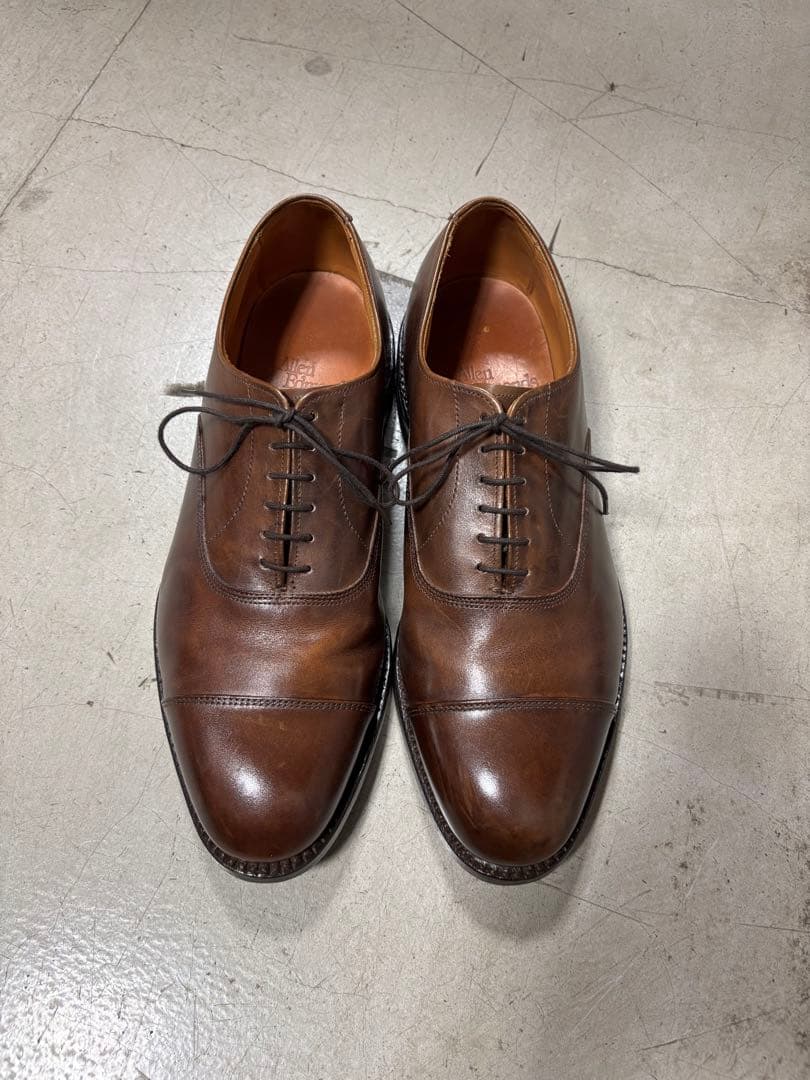 美品Allen Edmonds ブラウン park avenue 81/2EEE Allen Edmonds Park Avenue Cap Toe Oxford (Museum Brown Leather