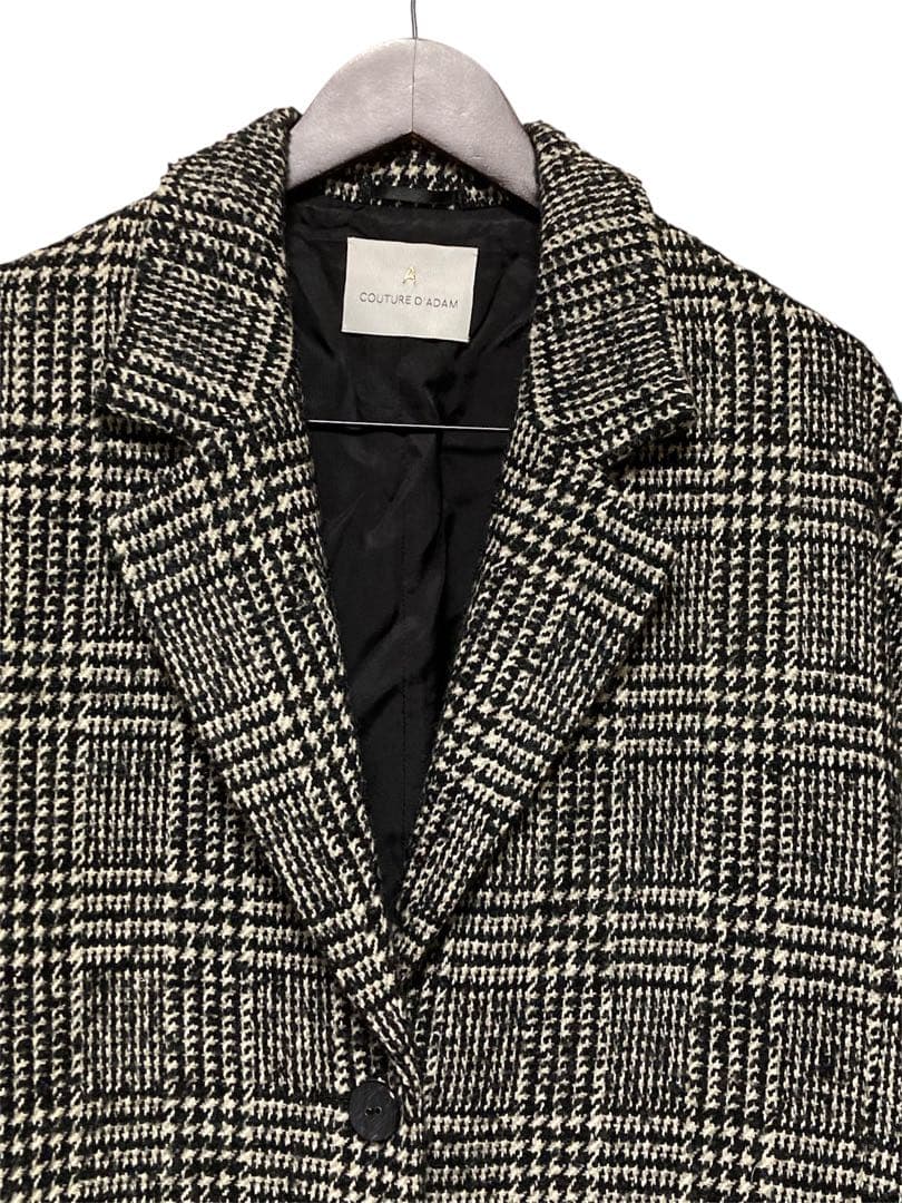 COUTURE D'ADAM クチュールドアダム グレンチェック コート ロング