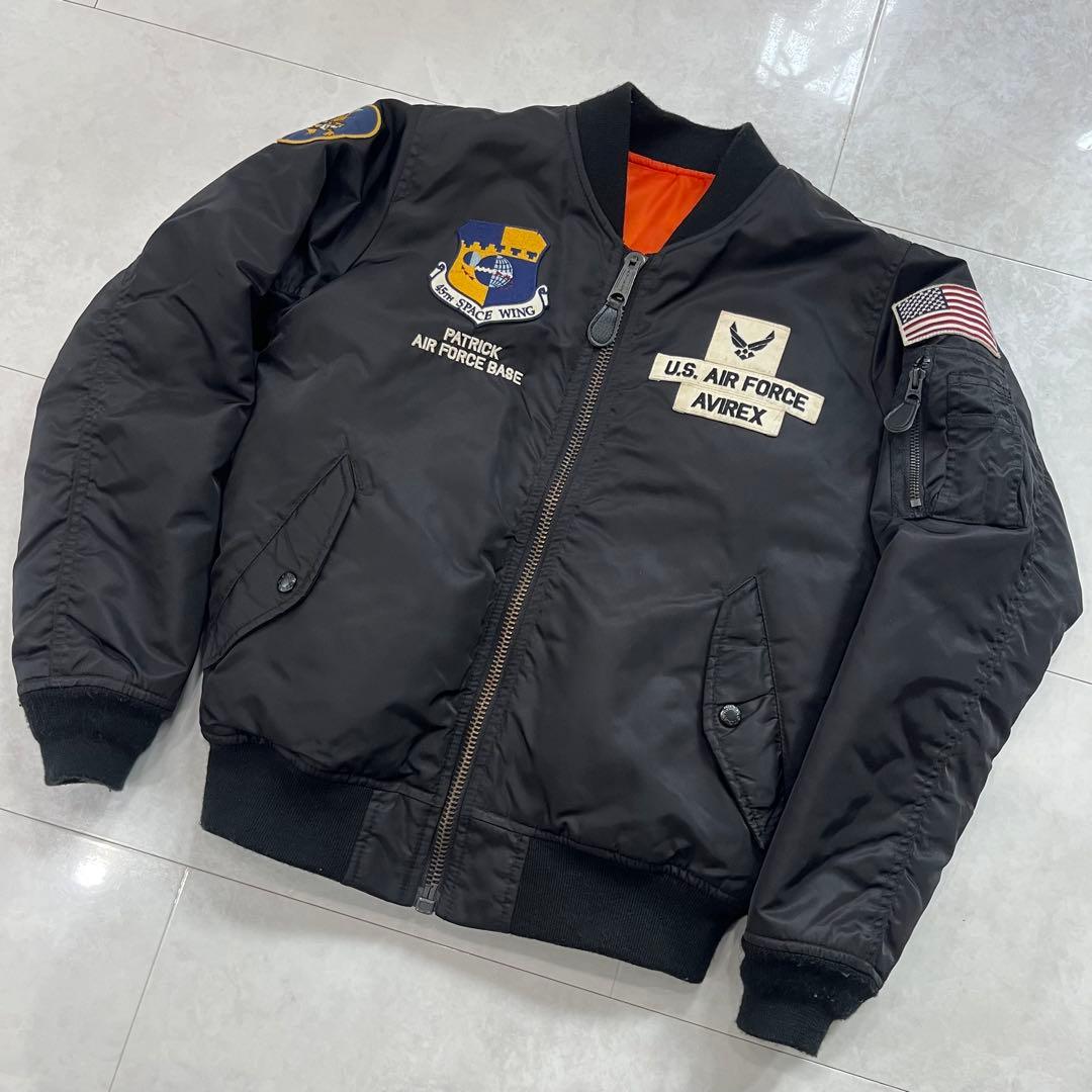 AVIREX エアフォース スペースコマンド フライトジャケット MA1 黒 AVIREX エアフォース スペースコマンド フライトジャケット MA1 黒