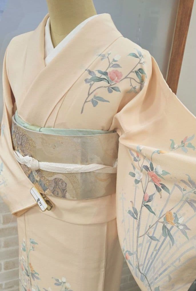 訪問着 4点フルセット、着物 袋帯、帯締め、帯揚げ 正絹華やかな訪問着4点フルセット 訪問着 袋帯 帯締め 帯揚げ｜Yahoo