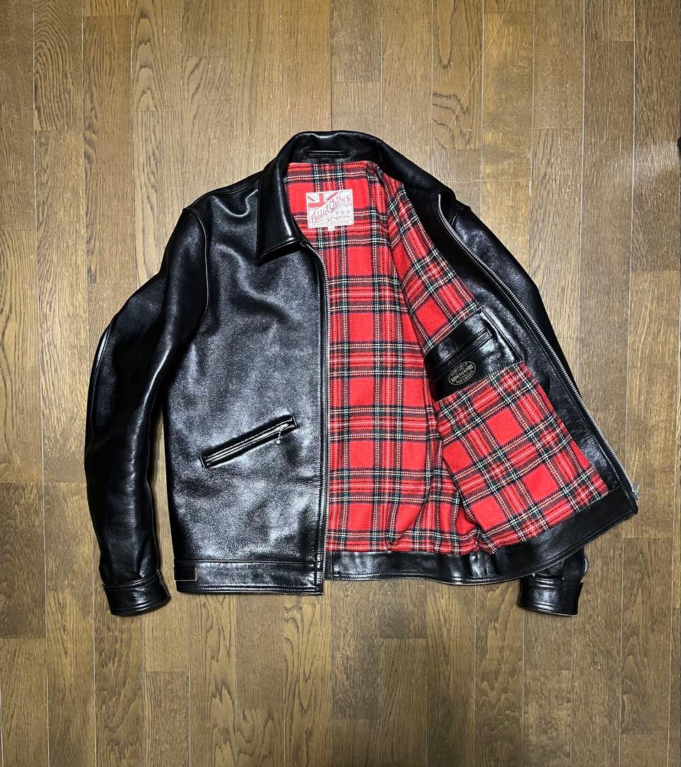 アディクトクローズ ライダース ジャケット AD-00 HORSE 茶芯　40