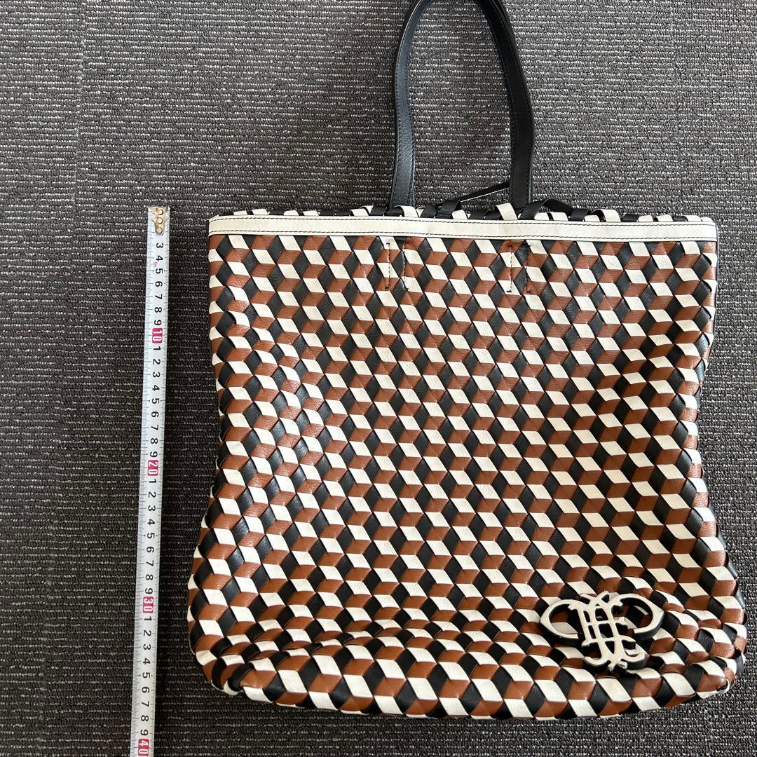 EMILIO PUCCI 幾何学模様レザートートバッグ