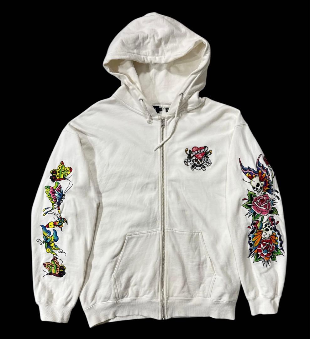 S*i様 XLARGE × EdHardy ラインストーン スウェット パーカー - メルカリ