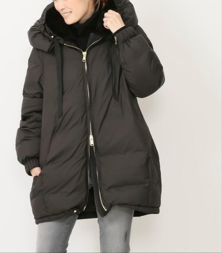 名品 ドゥーズィエムクラス フードダウン 黒 フリー 定価8万以上 美品