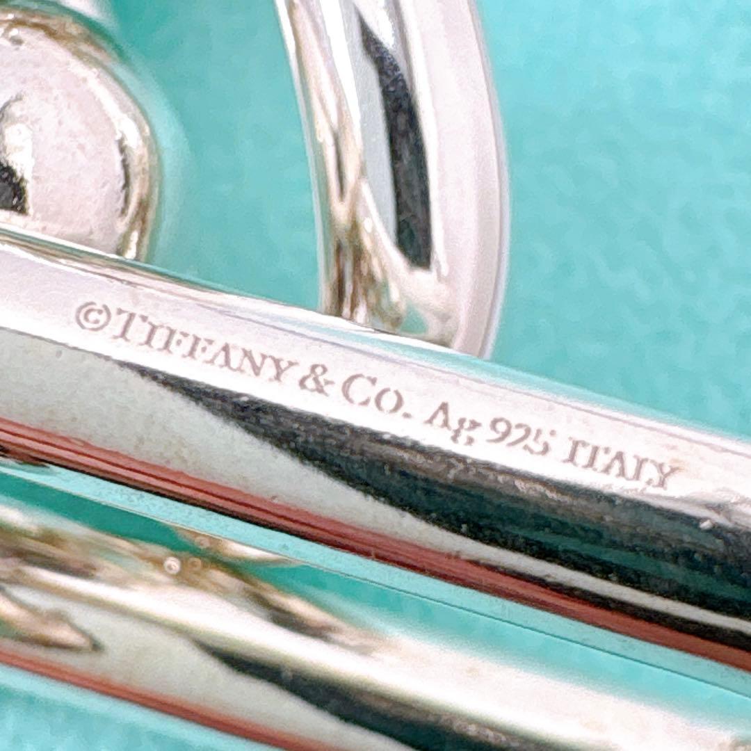 美品 ティファニー ハードウェア リンク エクストララージ ピアス シルバー