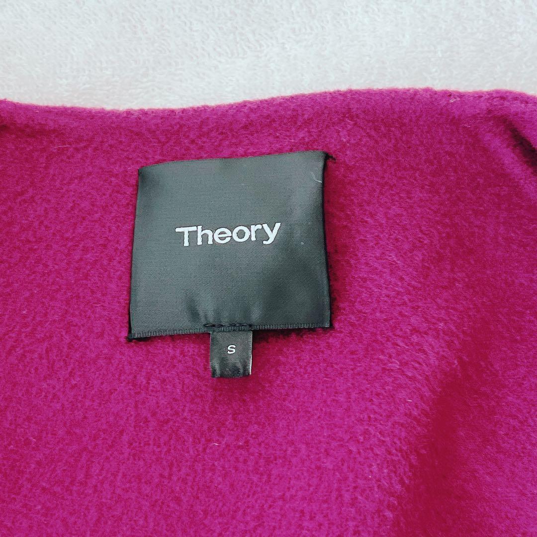 大人気 Theory セオリー ストール付きコート カシミア混 ノーカラー