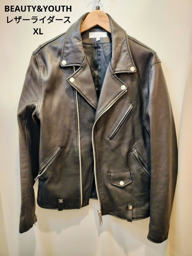 BEAUTY&YOUTH 羊革 レザーライダースジャケット XL ラムレザー - メルカリ