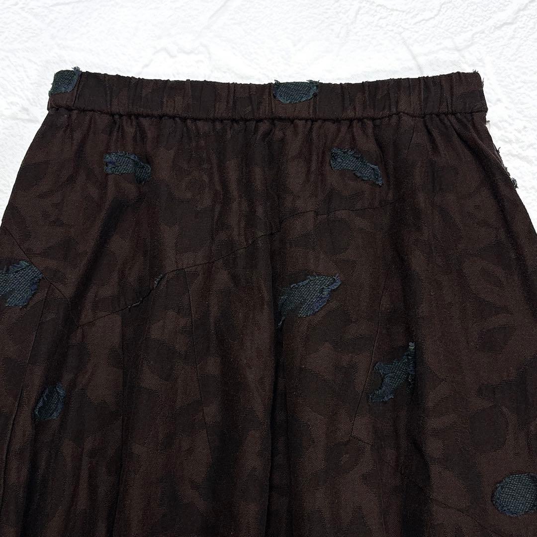 慈雨　センソユニコ　ロングスカート　40 バルーン　ジャガード　総柄　近年