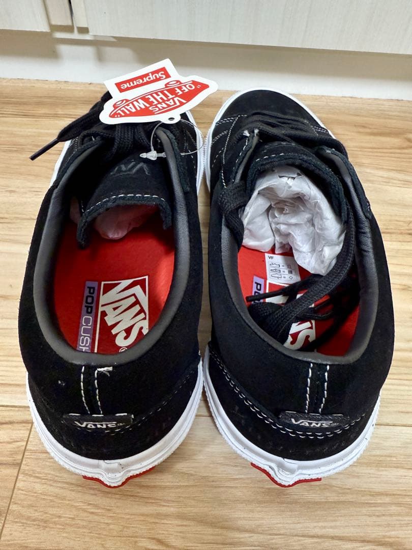新品未使用VANS スニーカー ブラック Supremeコラボ - メルカリ
