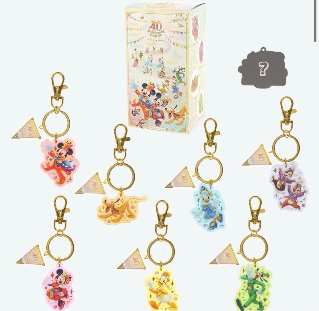 東京ディズニーランド 40周年 キーチェーン 8個（コンプリート）セット