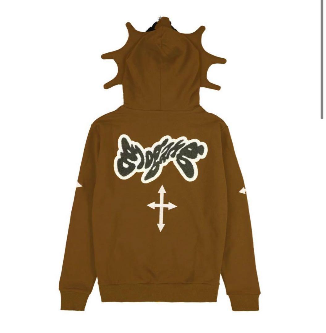 新品】GloGangパーカー ブラウン Sサイズ - メルカリ