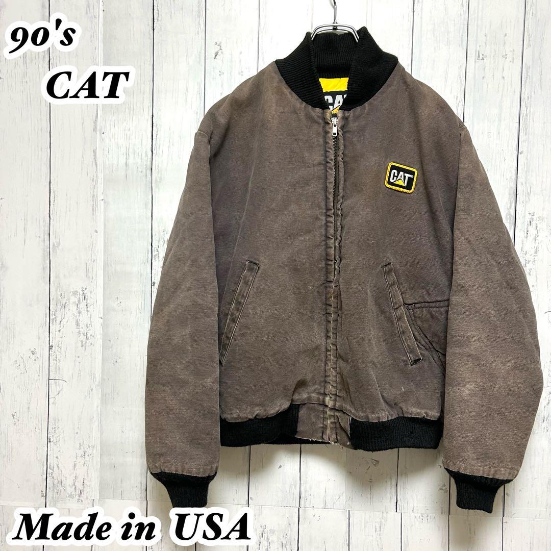 90s CAT キャタピラー ダックジャケット ワーク系 USA アメリカ製