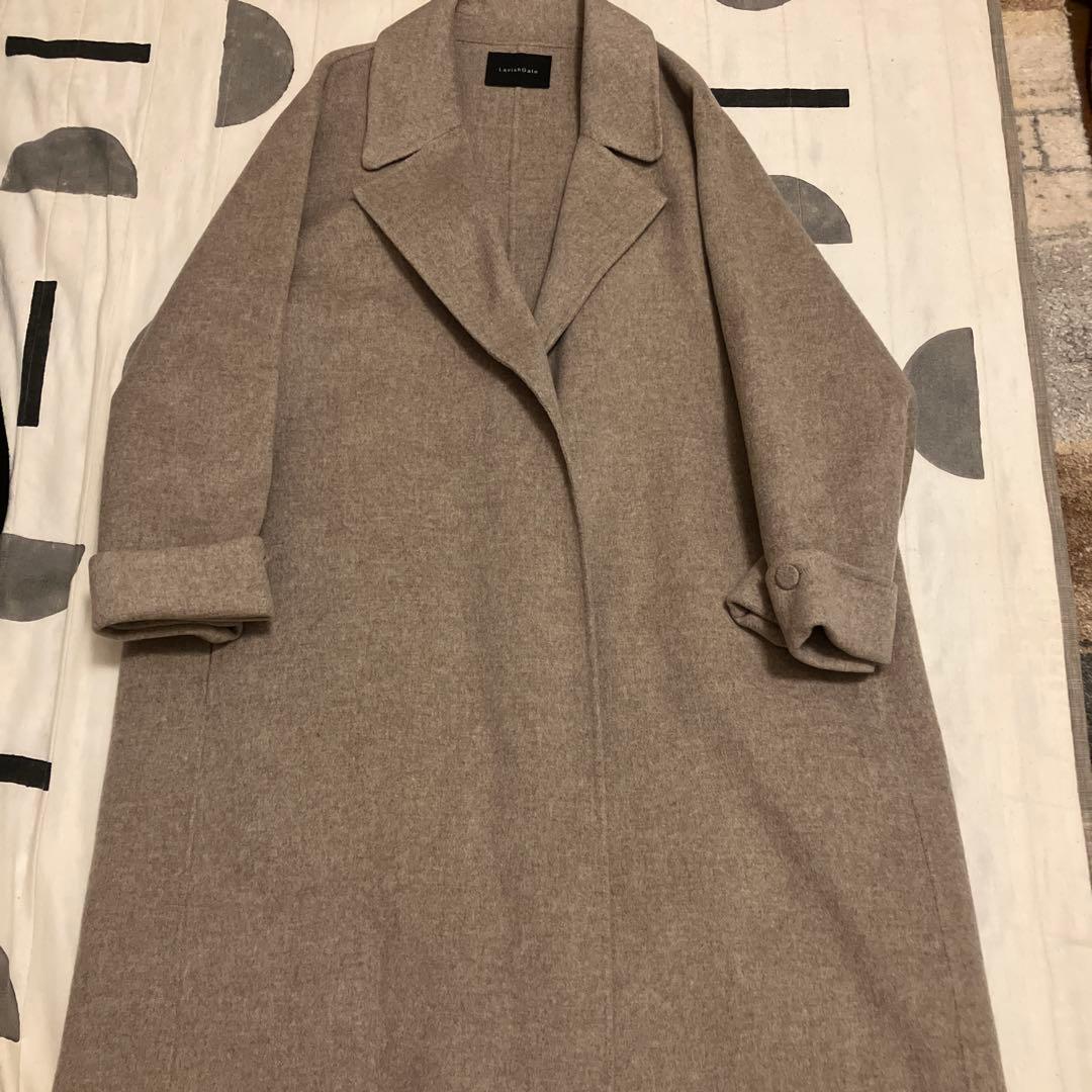 lavishgate ワイドスリーブリバーコート ウール ガウン ロングコート
