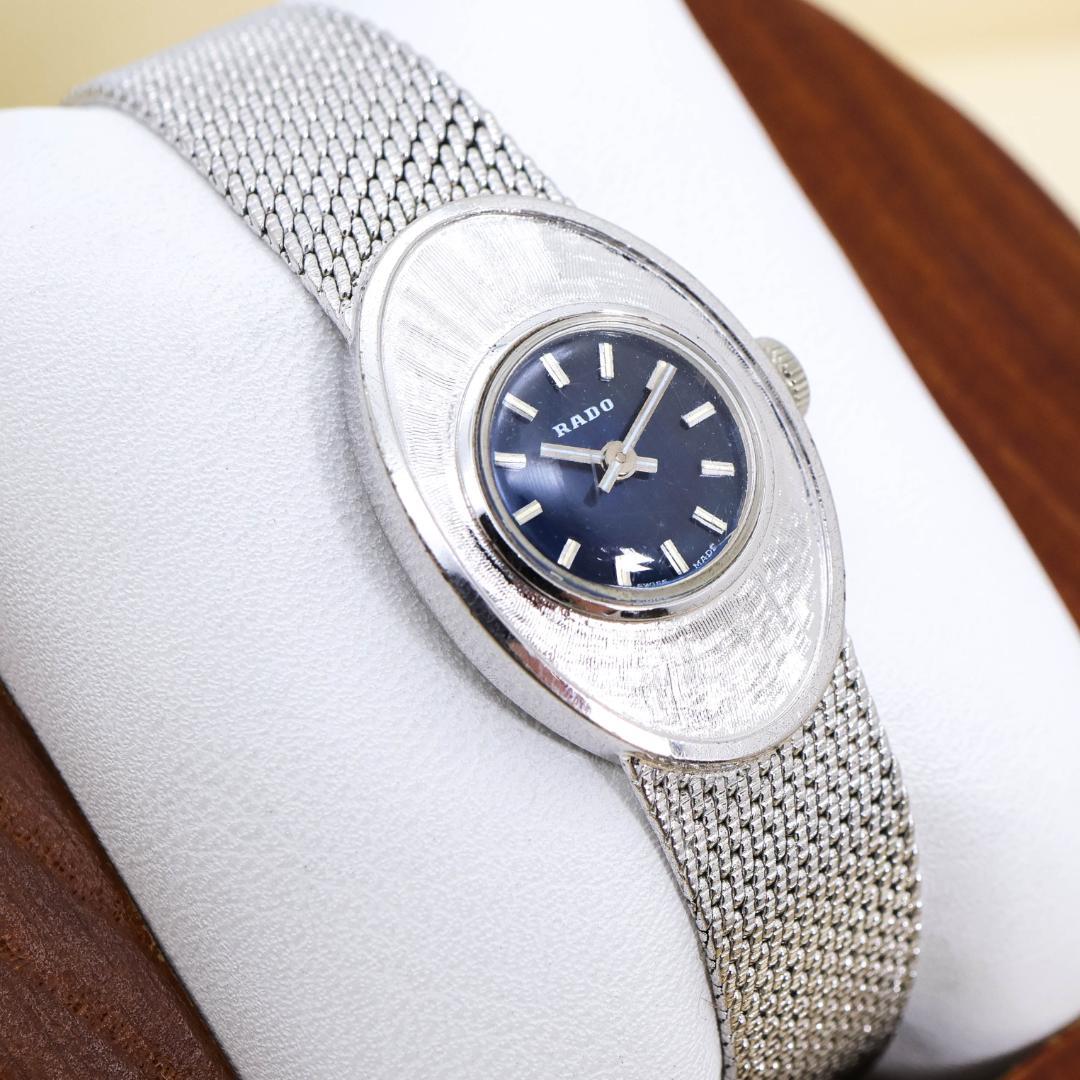 稼働 RADO 腕時計 自動巻き 手巻き ヴィンテージ ネイビー 3229 - メルカリ