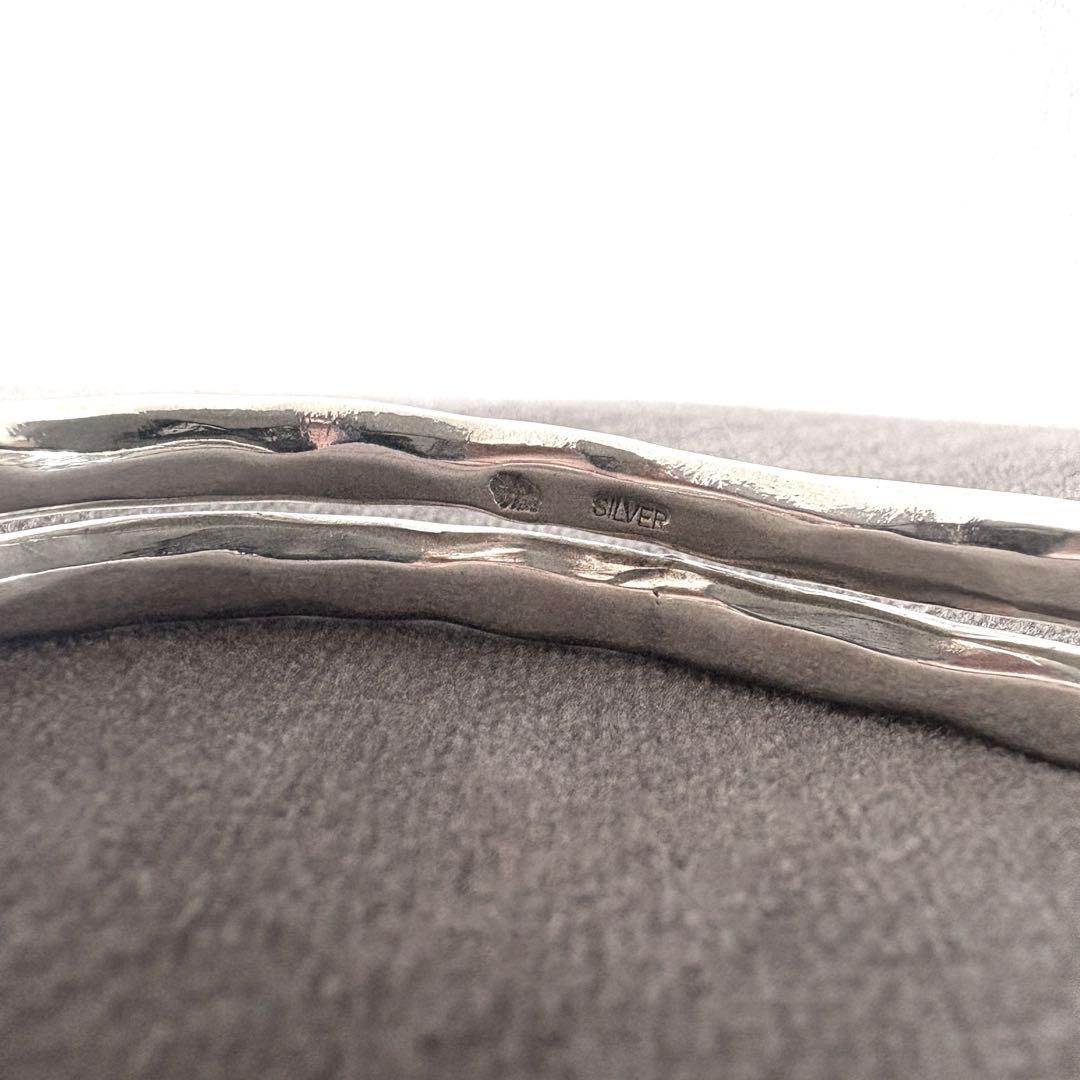 市松 シルバーバングル ダブルスタイル - メルカリ