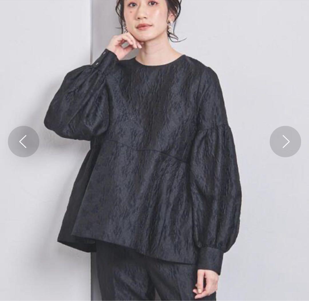 UNITED ARROWSツートーンジャガードブラウス - メルカリ