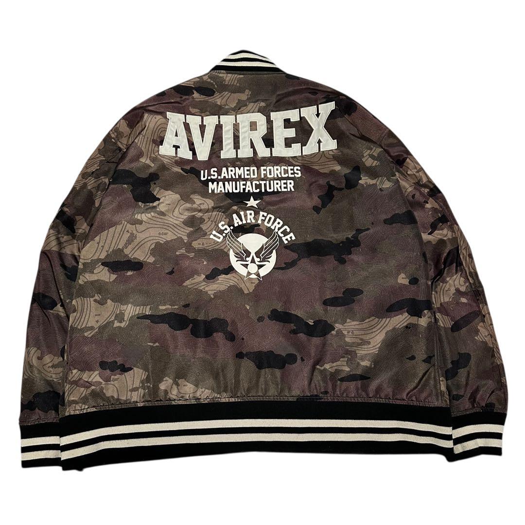 40周年記念モデル】アヴィレックス MA-1 カモフラ 刺繍 バックロゴ XL