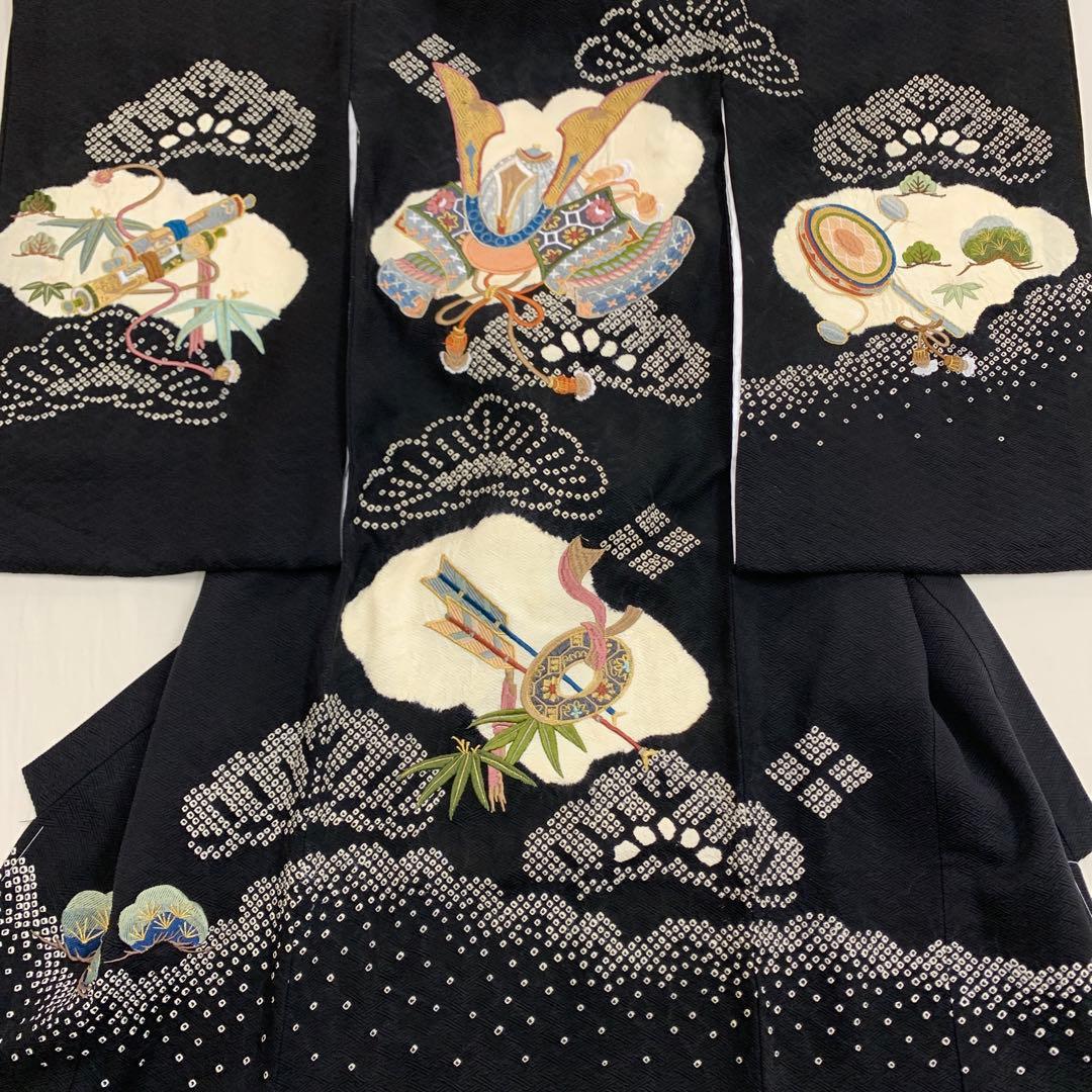 新品（純古典仕様）お宮参り 産着 男祝着のきもの本絞りに豪華刺繍入り大将兜特撰品 お宮参り着物 男の子用（熨斗目・産着・祝い着）を買う｜京都きもの町