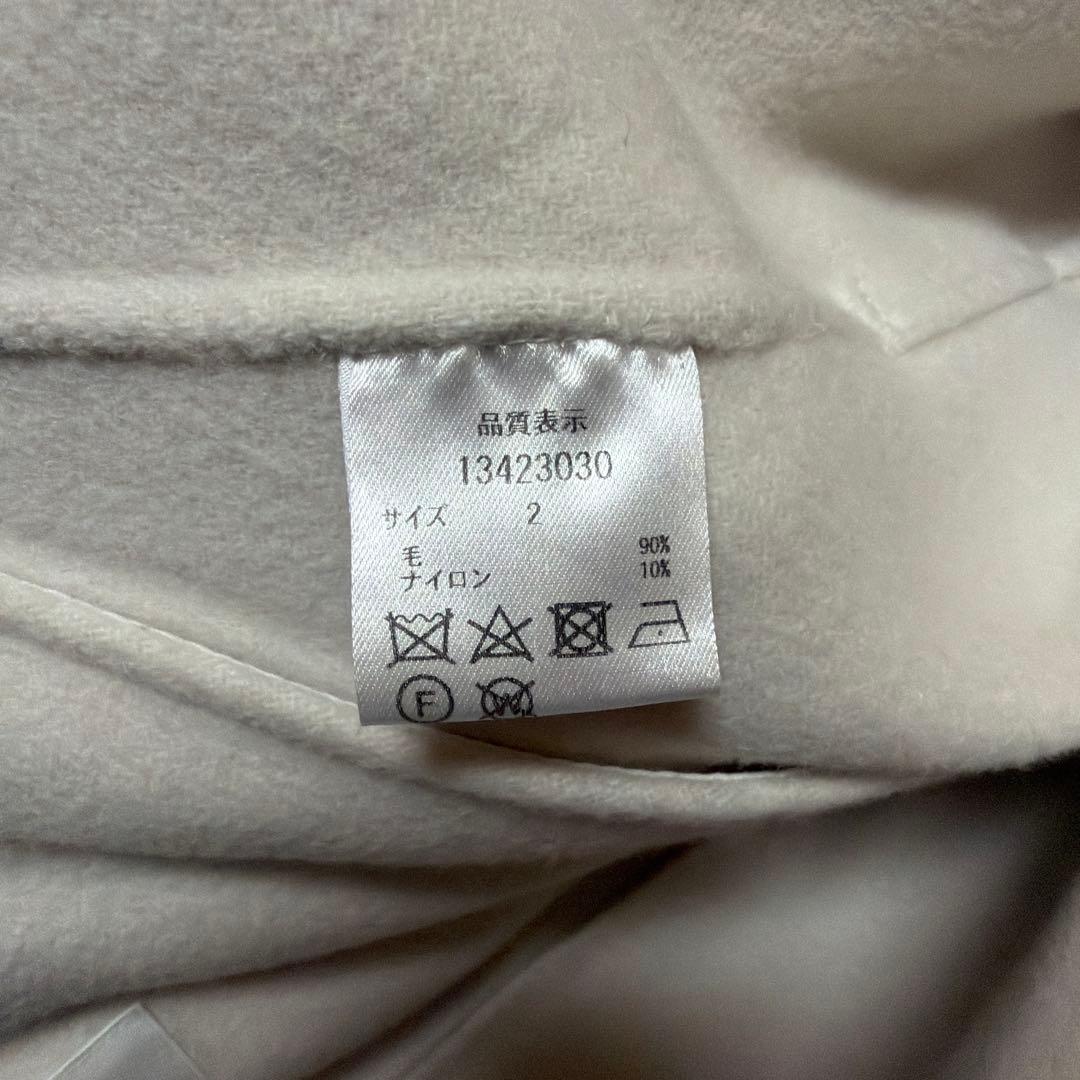 試着のみ Arpege story ミドル丈テーラーリバーコート オフ白 2 - メルカリ