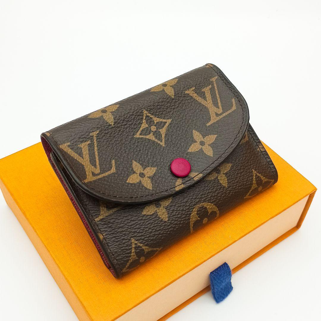 【美品S】ルイヴィトン　ポルトモネロザリ　モノグラム　フューシャ　ケース LOUIS VUITTON（ルイ・ヴィトン） 【新品同様】ルイヴィトン