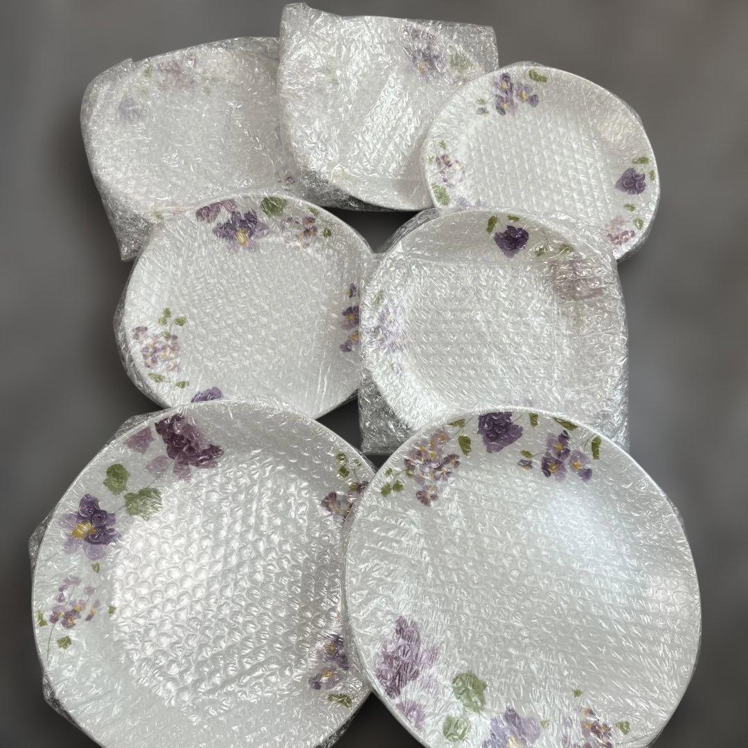 花柄お皿セット 7枚入り(中皿5枚・大皿2枚) - メルカリ