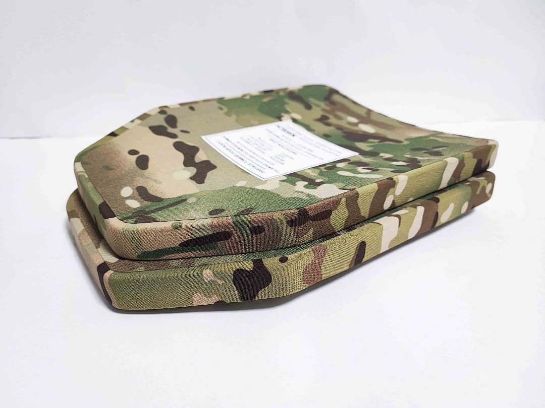 NIJ IV レベル4 防弾プレート Sサイズ 2枚 マルチカム Newtech