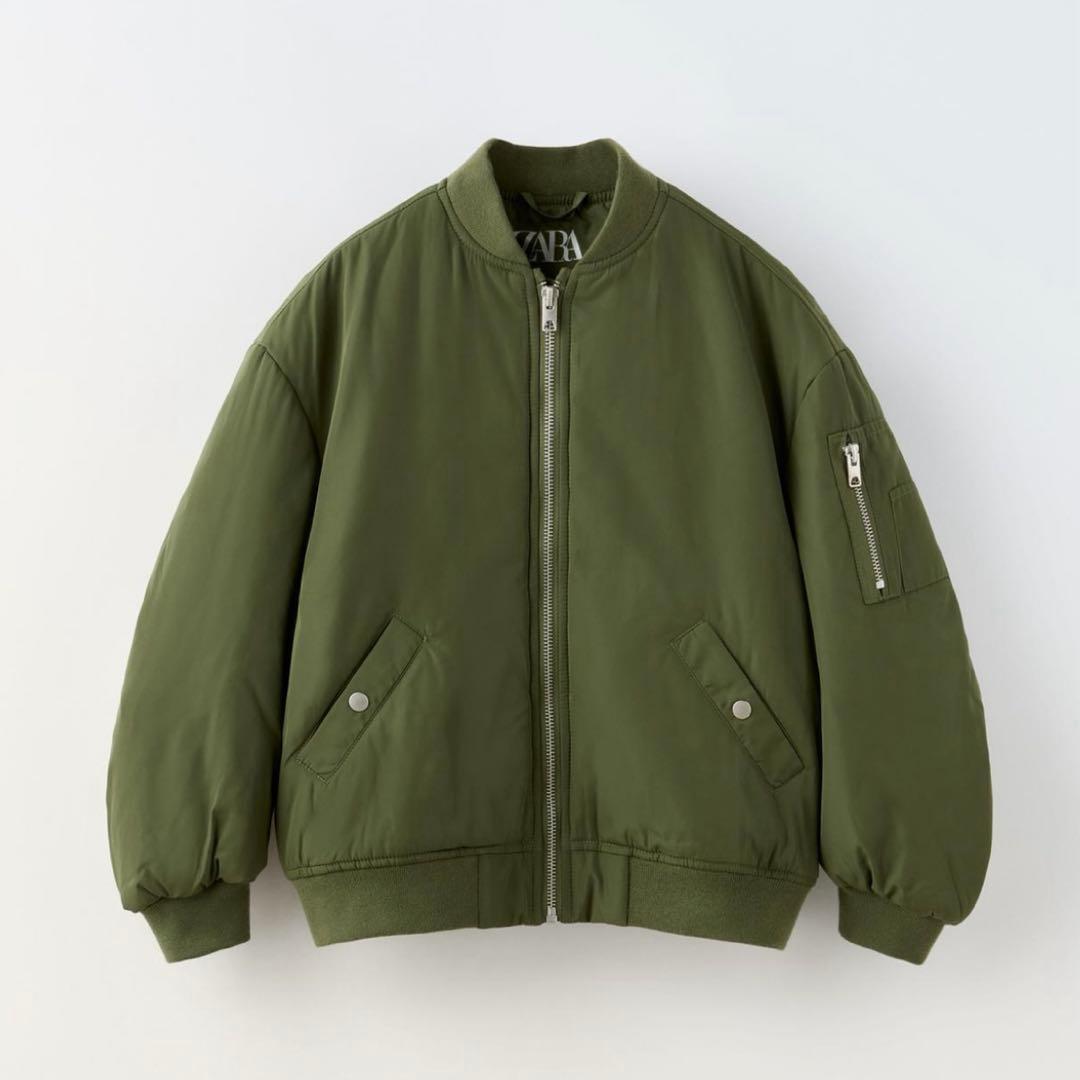 新品ZARA MA-1ジャケット 9-10歳 オリーブグリーン140cm - メルカリ