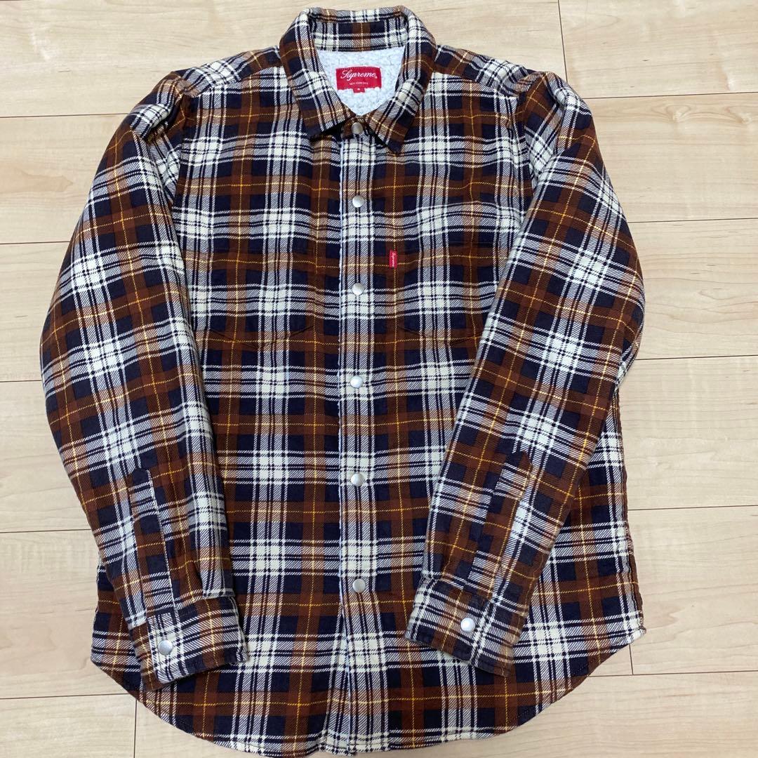 Supreme Flannel Sherpa Shirt Sサイズ - メルカリ