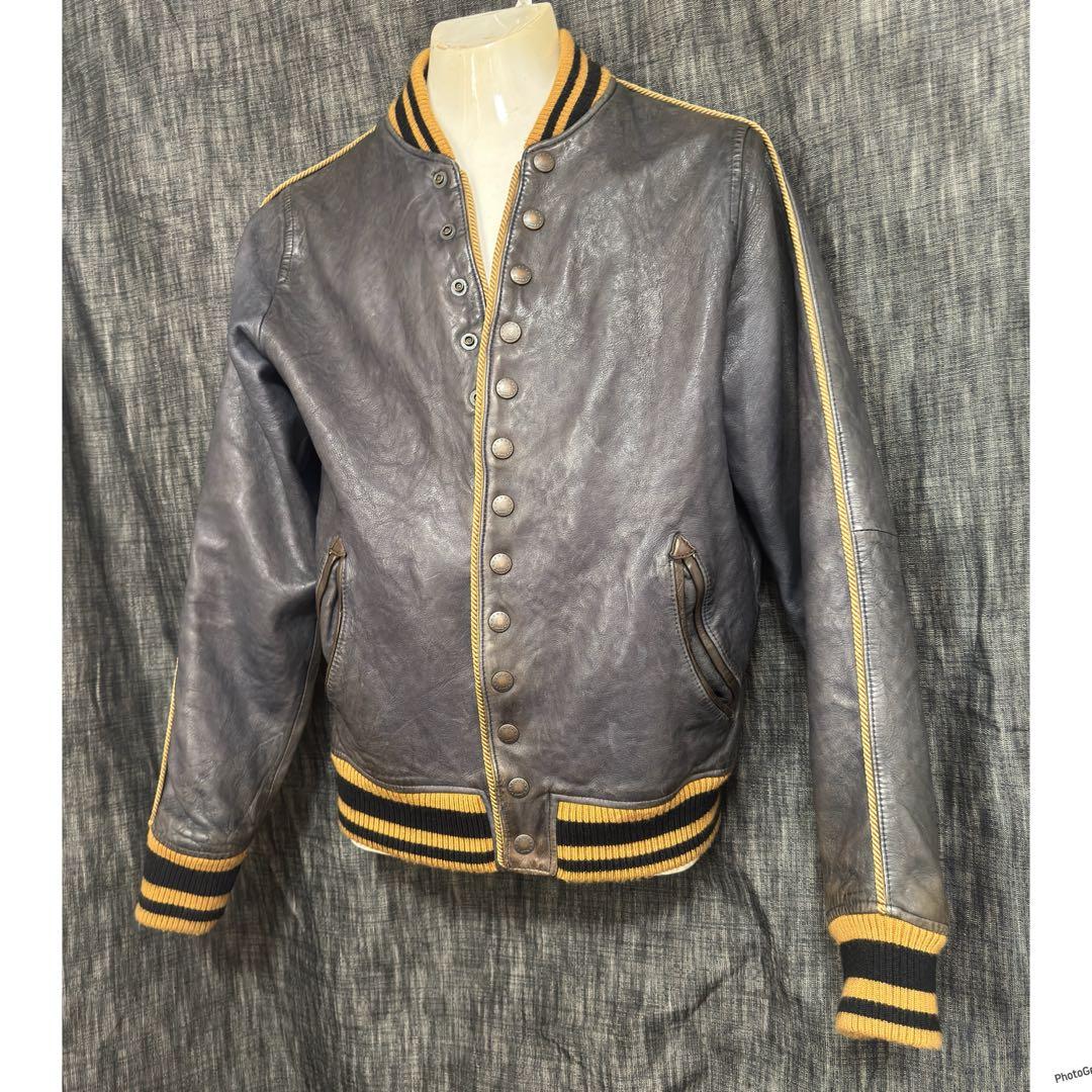 glamb グラム　ベジタブルタンニン鞣しラムレザー　アンティークブルゾン 30%OFF【glamb(グラム)】Synth Leather Track Jacket シンセレザー