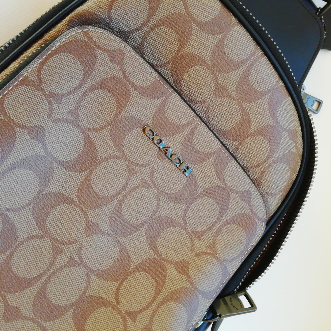 正規店購入☆コーチ☆シグネチャー☆レザーボディバッグ☆新品、袋付き