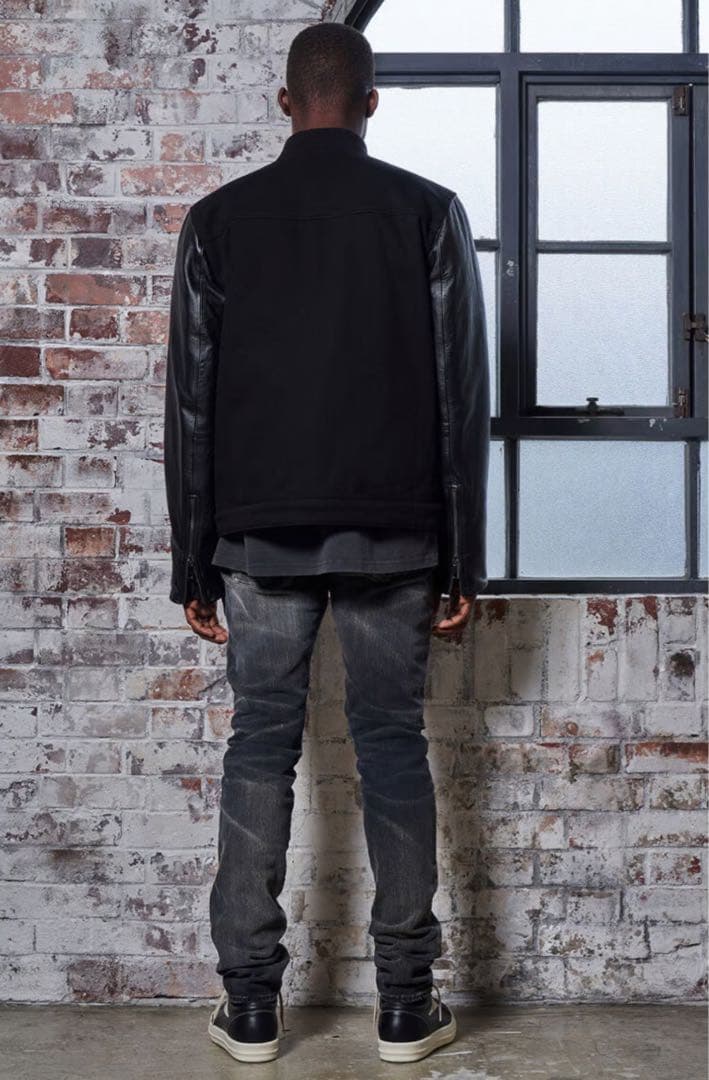 ジャケット・アウター MLVINCE beringer leather sleeve jacket