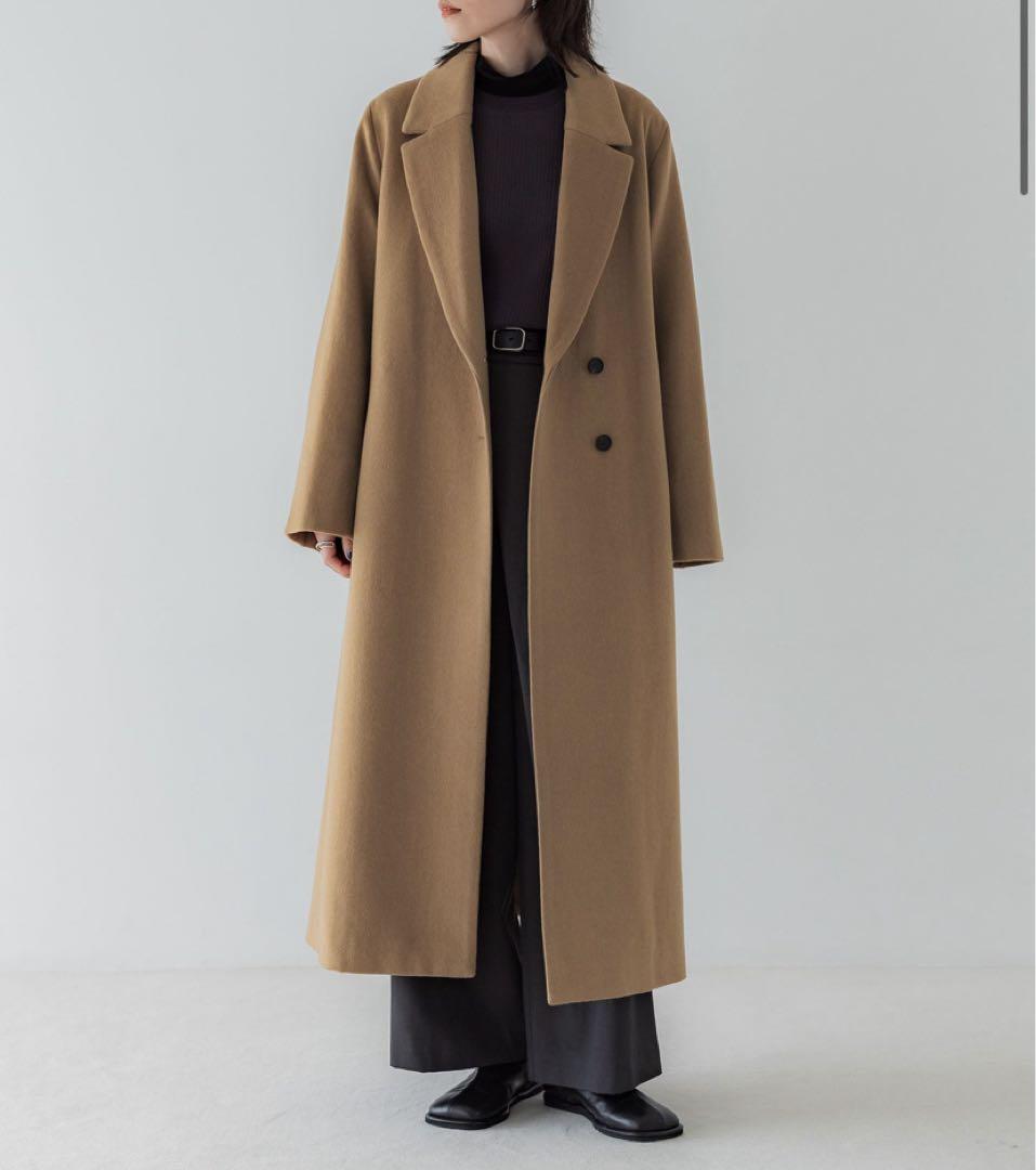 【crewre】 アジャスタブルウールロングコート 3