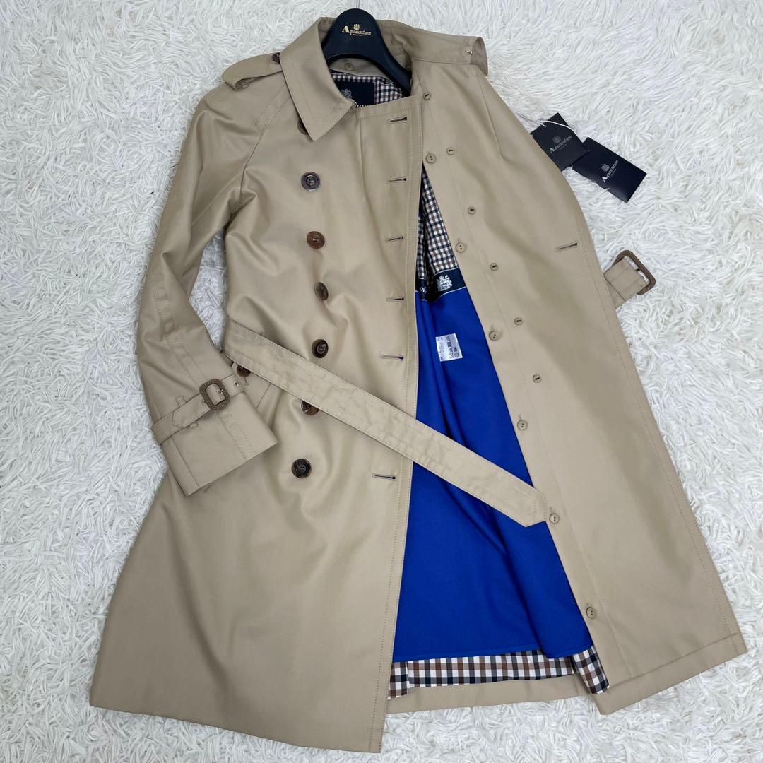 未使用タグ✨️アクアスキュータム 青ライナー トレンチコート 大草