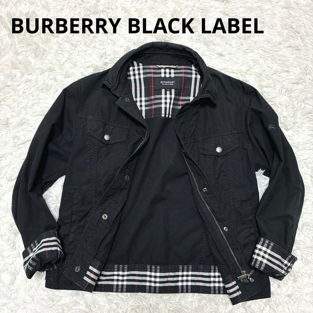 バーバリー ブラックレーベル ジャケット M ブラック ノバチェック 綿