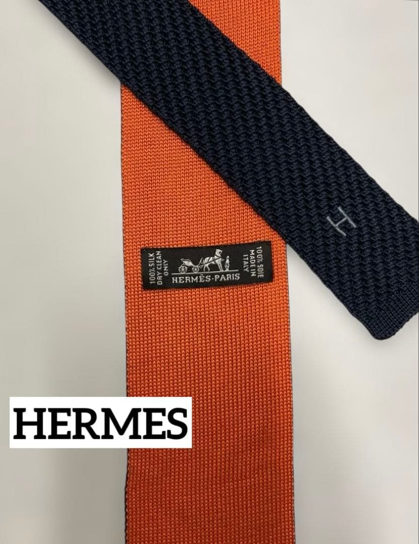 HERMES ネクタイ 8-47 ニットタイ ベルト - メルカリ