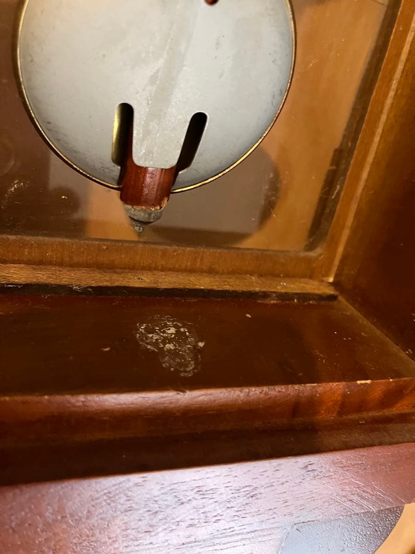 キャメロット　CAMELOT　ローマン文字　カービング　振り子　時計　壁掛け