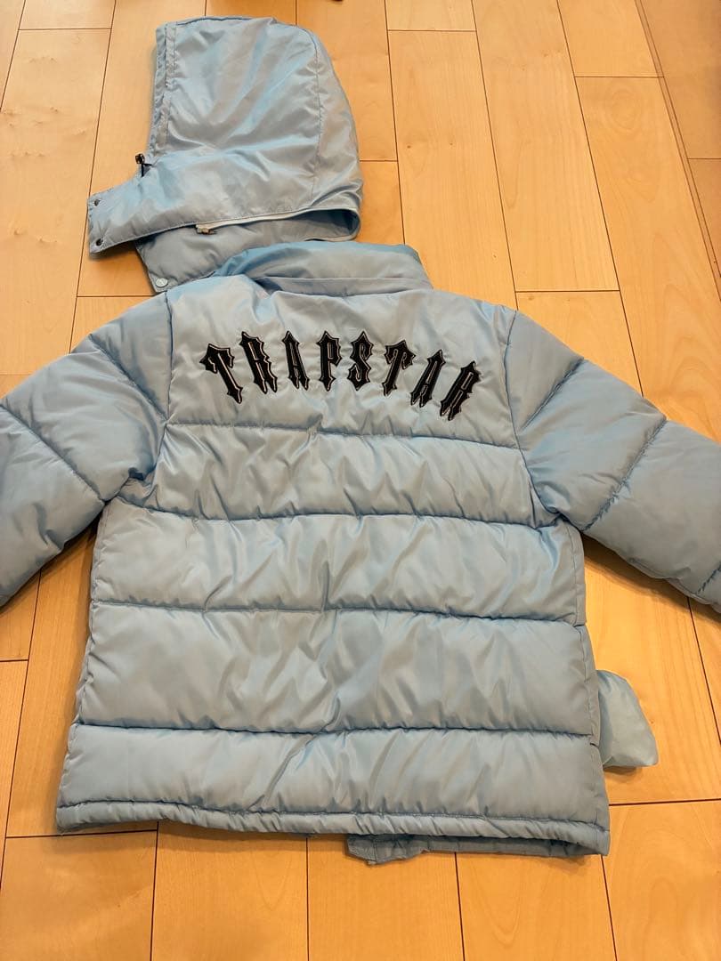 トラップスターフード付きダウンジャケット ライトブルー - メルカリ