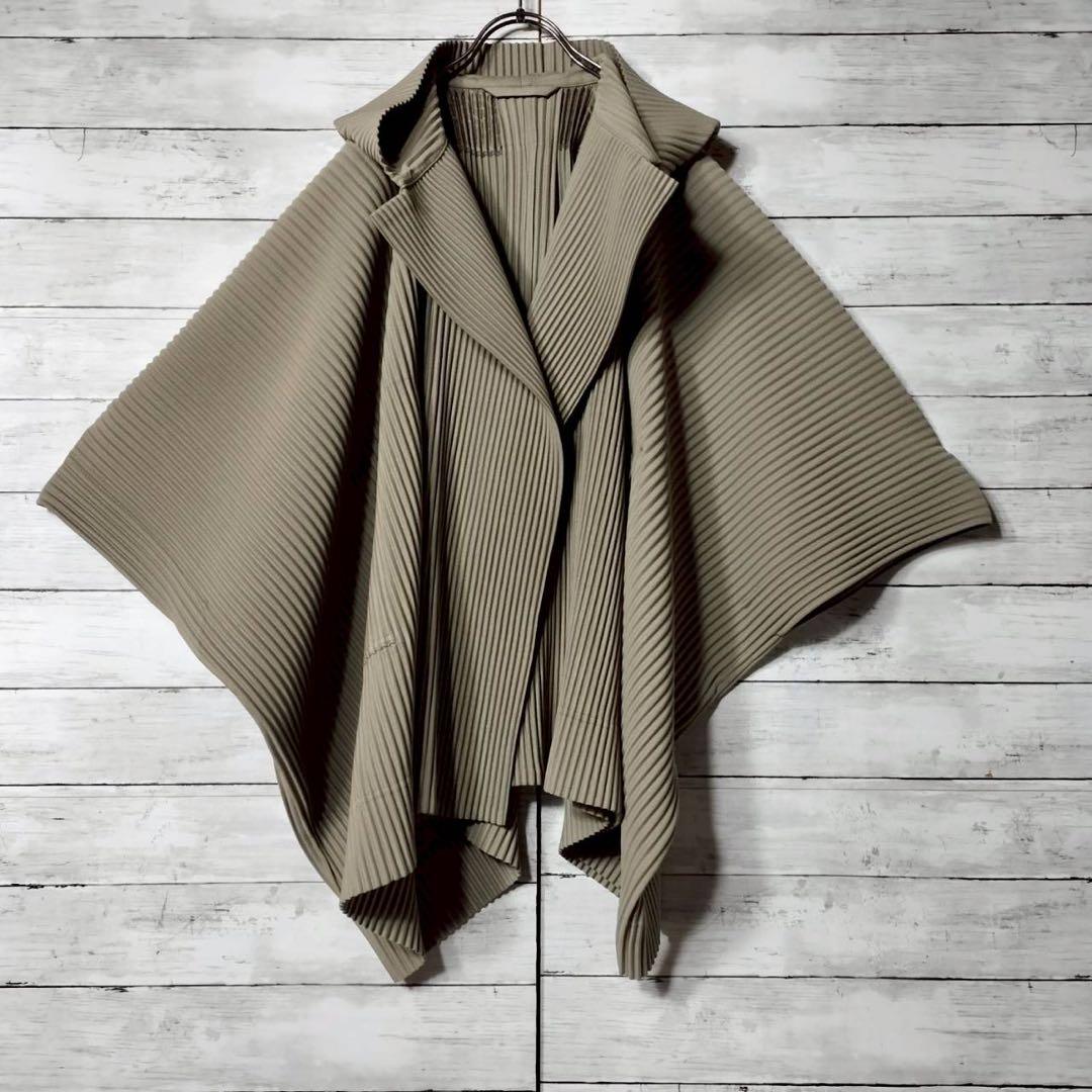 オムプリッセイッセイミヤケ フーディ ポンチョカーディガン マント ミドル丈 2026年最新】HOMME PLISSE ISSEY MIYAKE レディースの人気アイテム