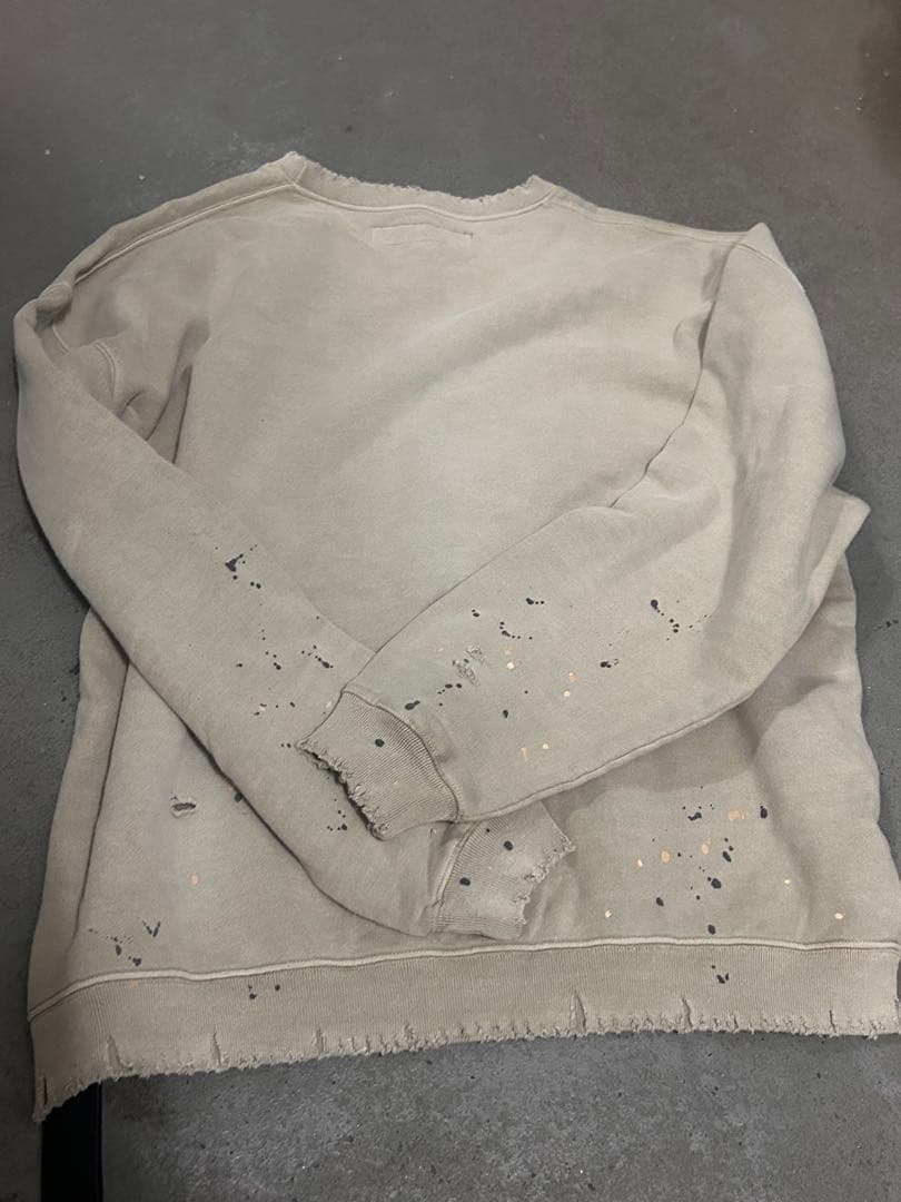 新品　NEIGHBORHOOD ダメージ加工 クルーネックスウェット ペイント