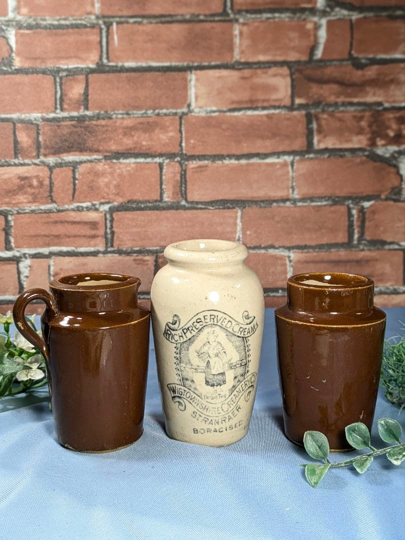 イギリス アンティーク 陶器製 ボトル 3本セット 34B - メルカリ