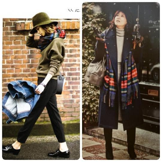 深津絵里さん着☆新タグ☆日本別注☆新品 ジョンストンズ 大判カシミヤ