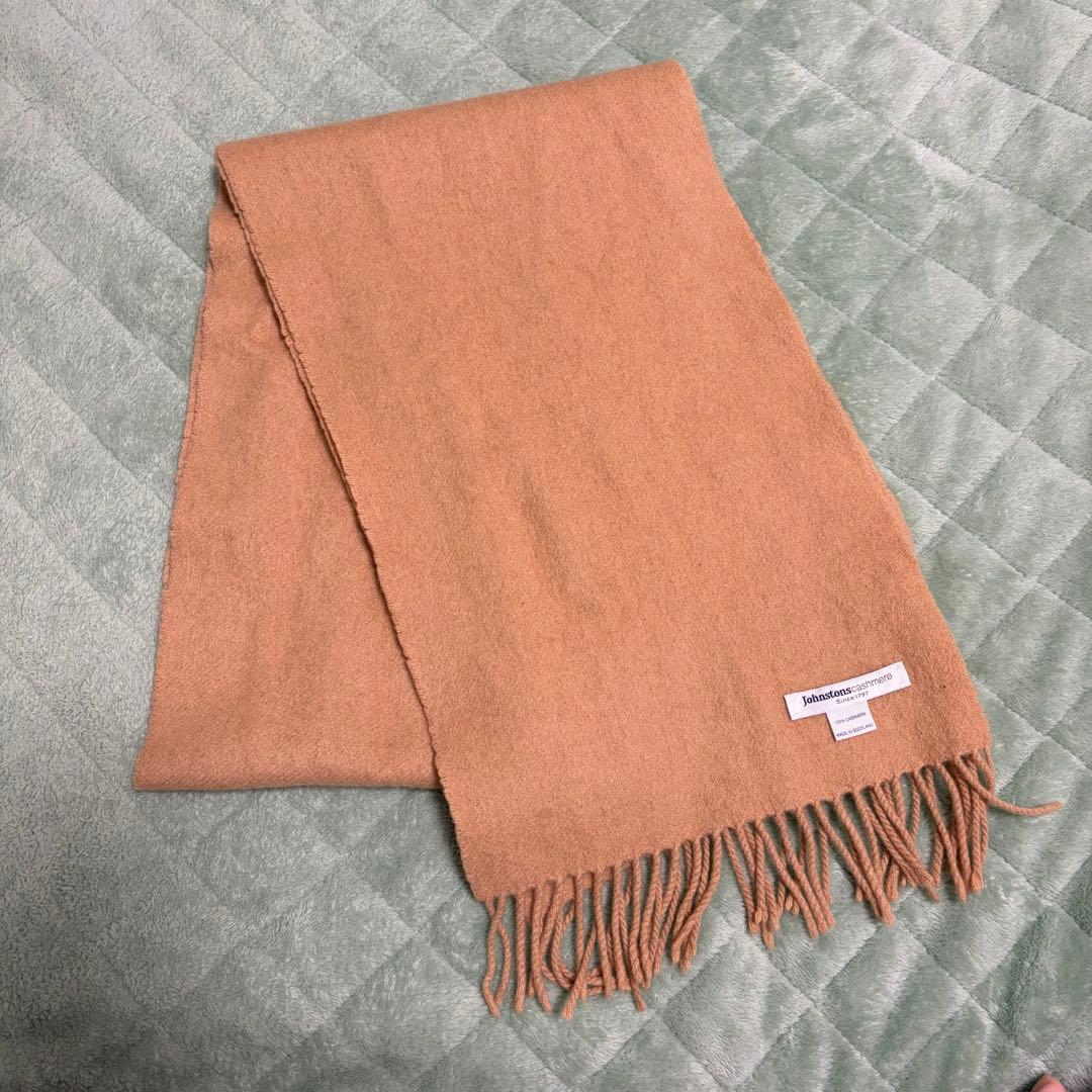 Johnstons cashmere 100%カシミヤマフラー - メルカリ