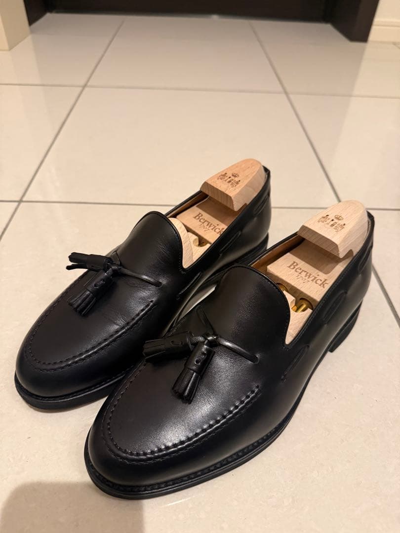 美品☆Berwick タッセルローファー8491 専用シューツリー付UK 6.5