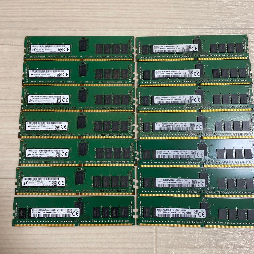 M*M様 メモリー16GB 2Rx8 PC4-2400T-RE1-11 MICRON 16GB PC4-2400T-R DDR4 Registered ECC 2RX8 Memory