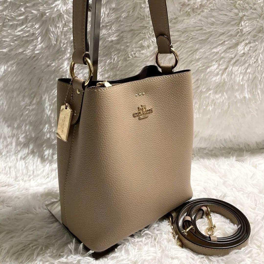 美品 コーチ 現行 ショルダーバッグ スモール タウン バケット バッグ