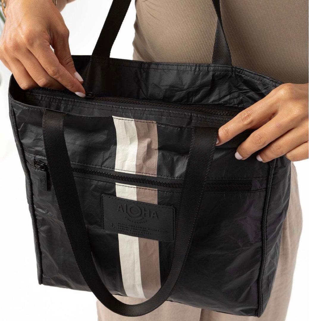 ALOH ストライプ ブラック　バッグ ムラサキスポーツ（MURASAKI SPORTS） トートバッグ ALOHA PEOPLE