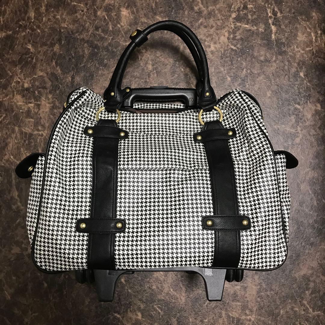 代官山クロシェット ナタリーヌトロア千鳥格子柄ボストンキャリー