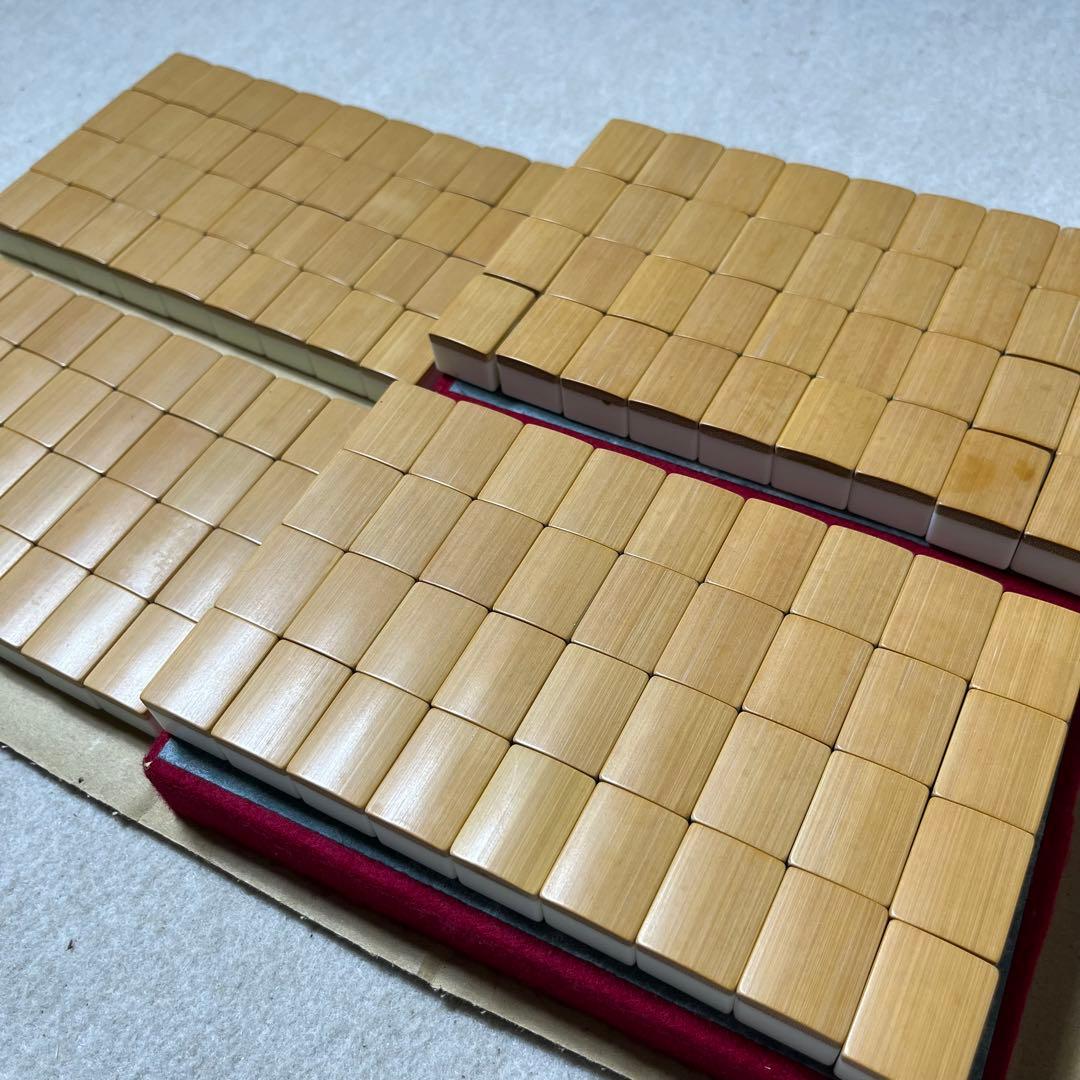 ミズノ丸一 麻雀牌 背竹 うめ 背竹牌 麻雀 赤ドラ 赤牌 竹牌 - メルカリ