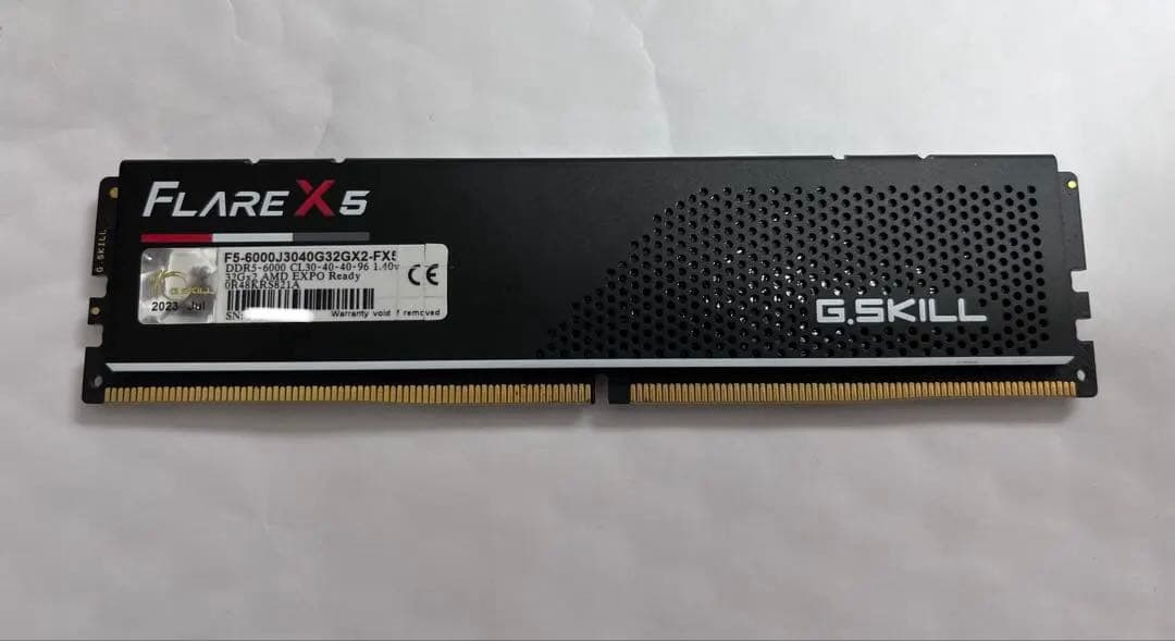 「動作確認済み 」G.SKILL Flare X5 DDR5-6000 32GB G.SKILL Flare X5 Series DDR5 RAM (AMD EXPO) 32GB (2x16GB) 6000MT/s